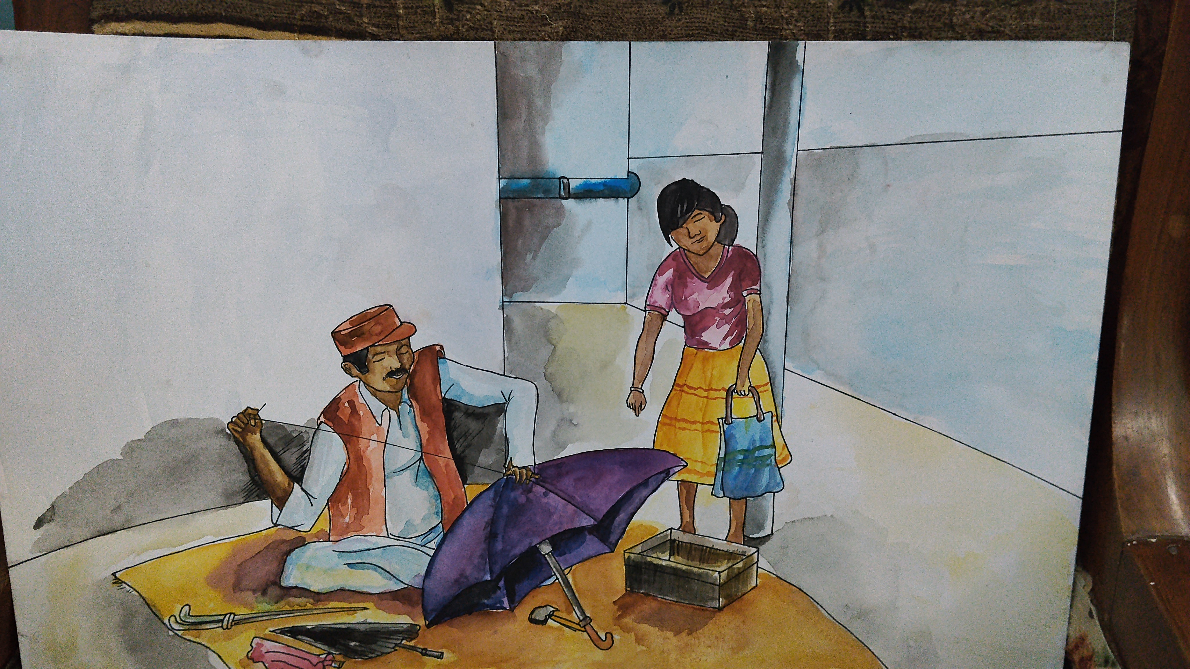 The umbrella seller