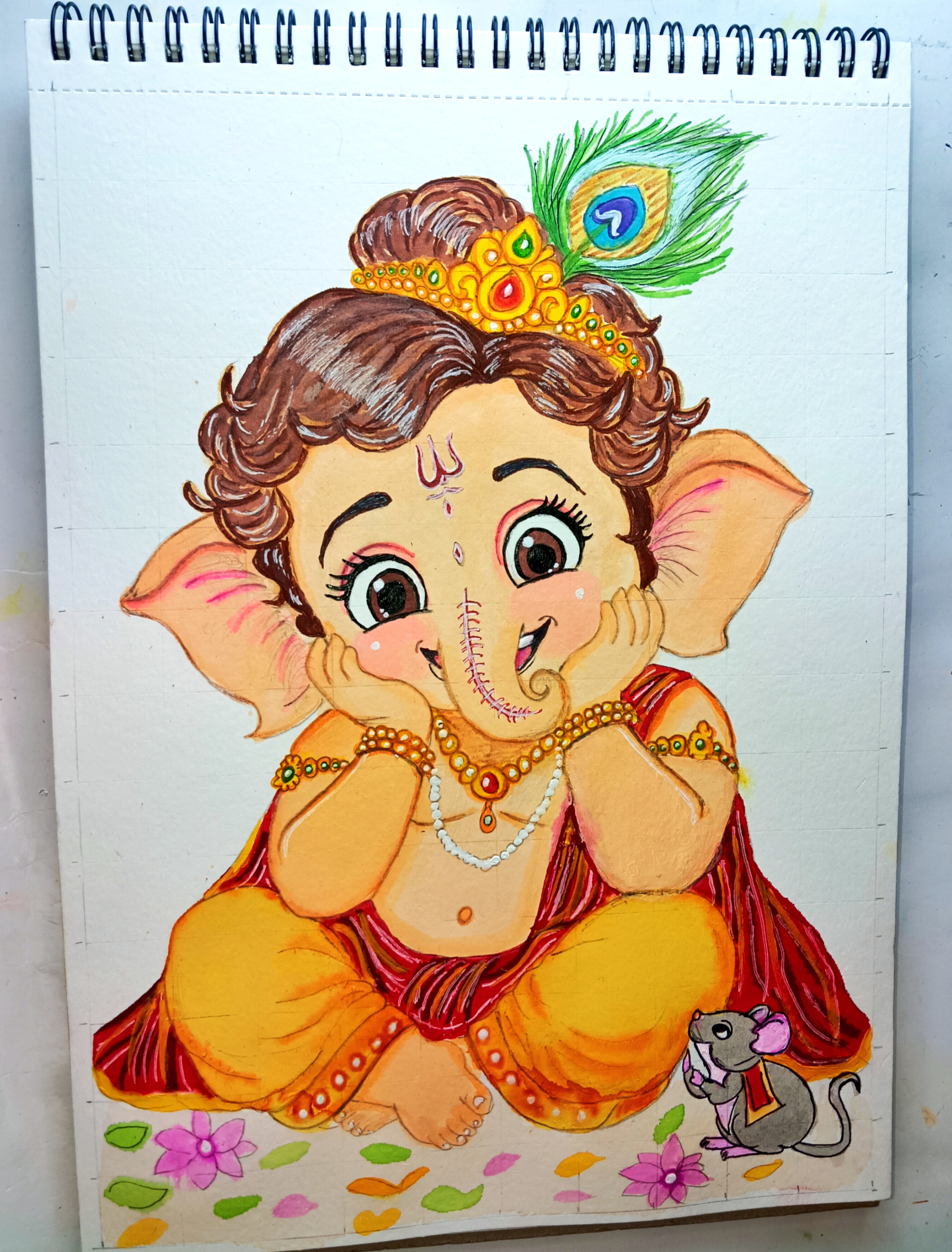 Cute ganesh drawing