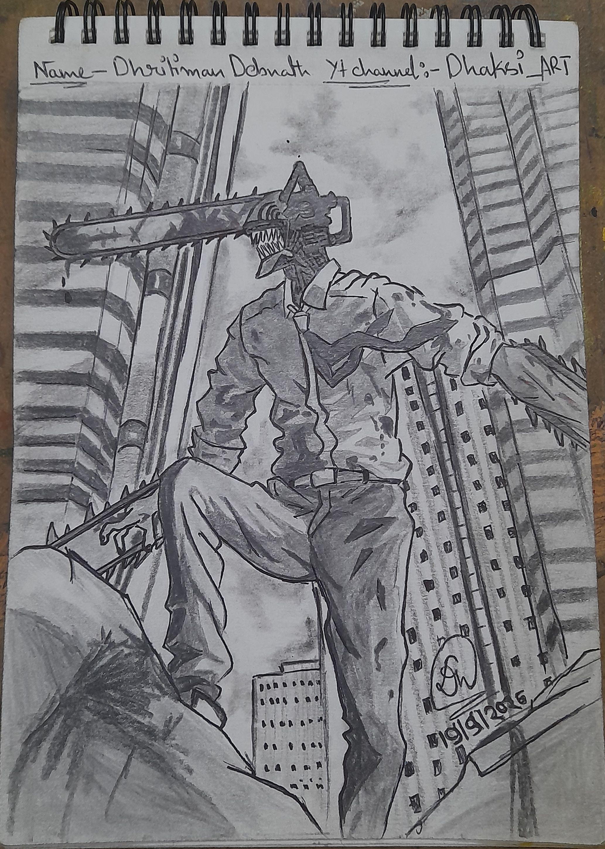 Chainsaw man drawing
