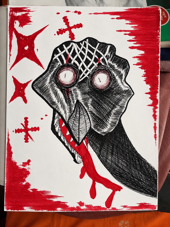 Crimson Wrath — a visual expression of anger transformed into an original dark-art character. 🖤