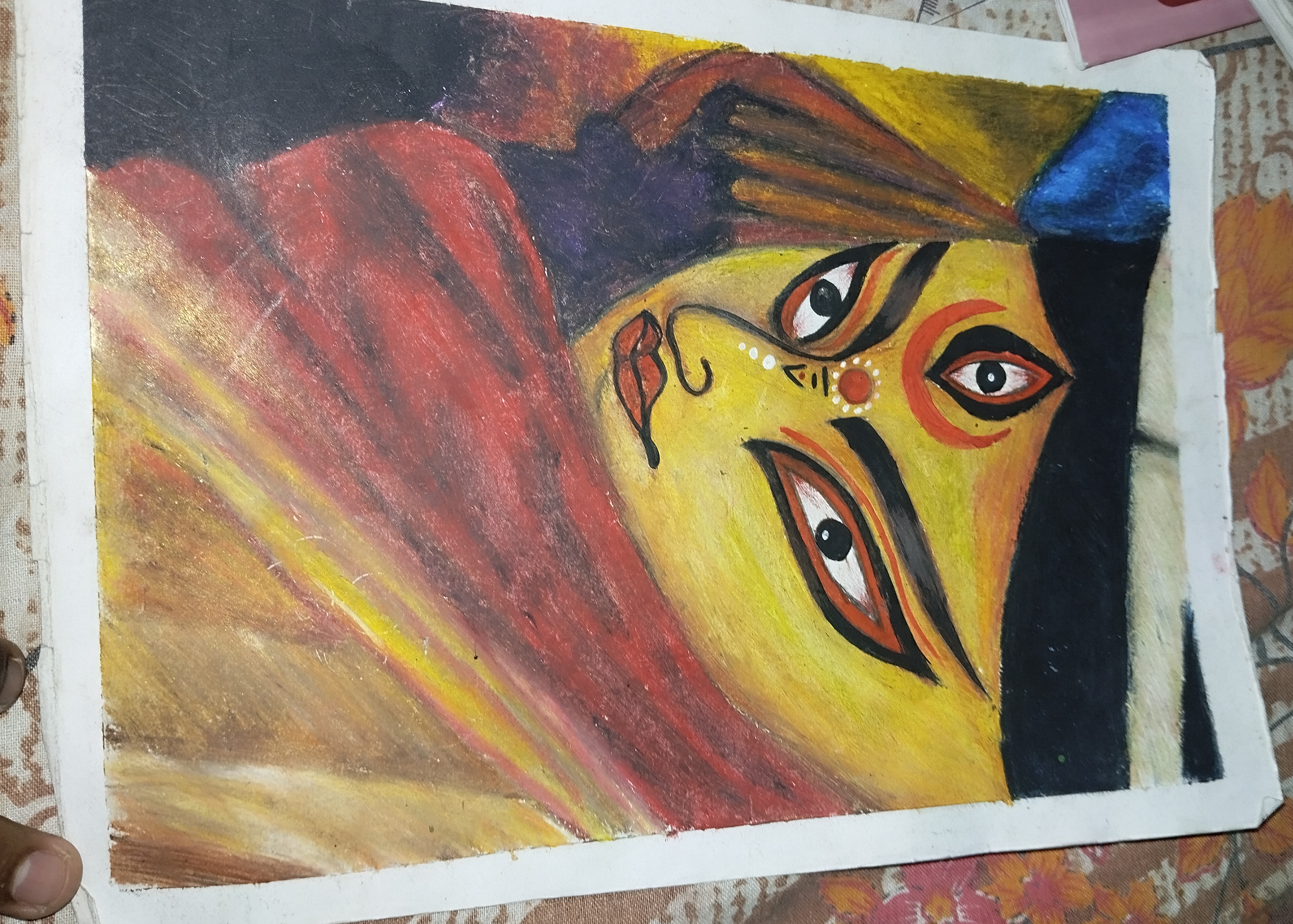 Durga maa  drawing