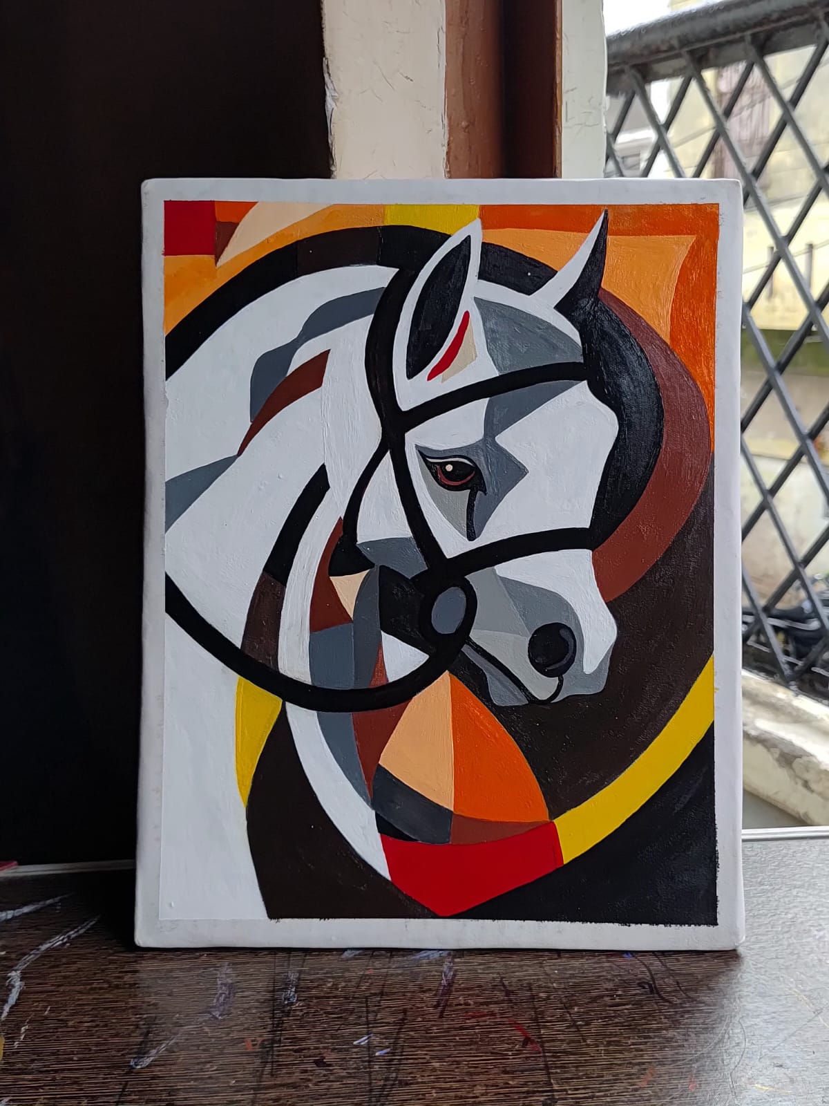 The geomatric gallop- abstract horse